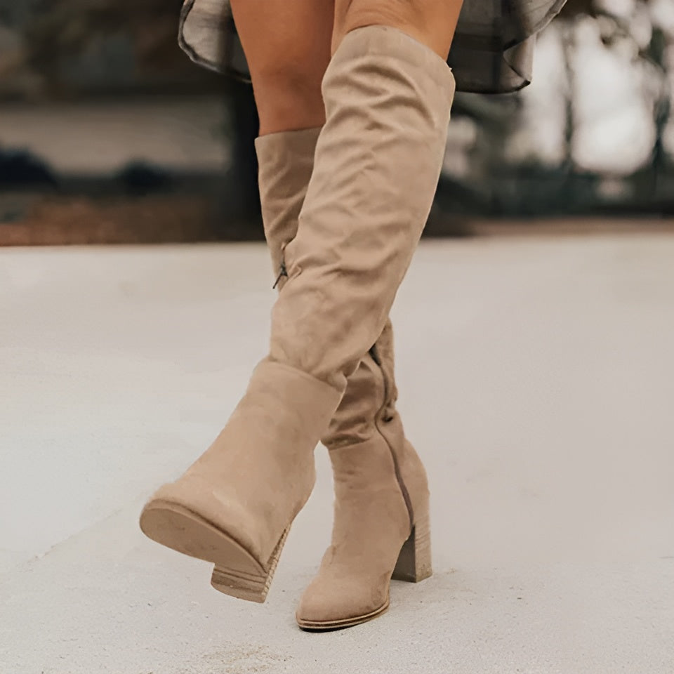 Chic Women's Knee-High Boots — Stylish, Comfortable, All-Season Wear