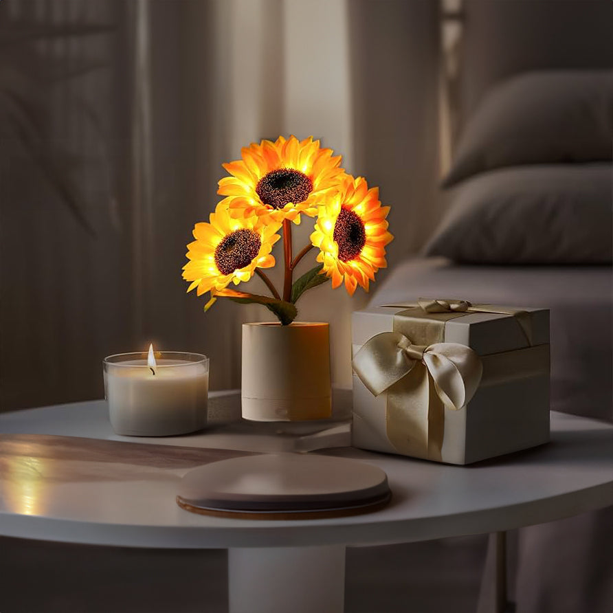 Joyful Sunflower Lamp with Sparkling Shine