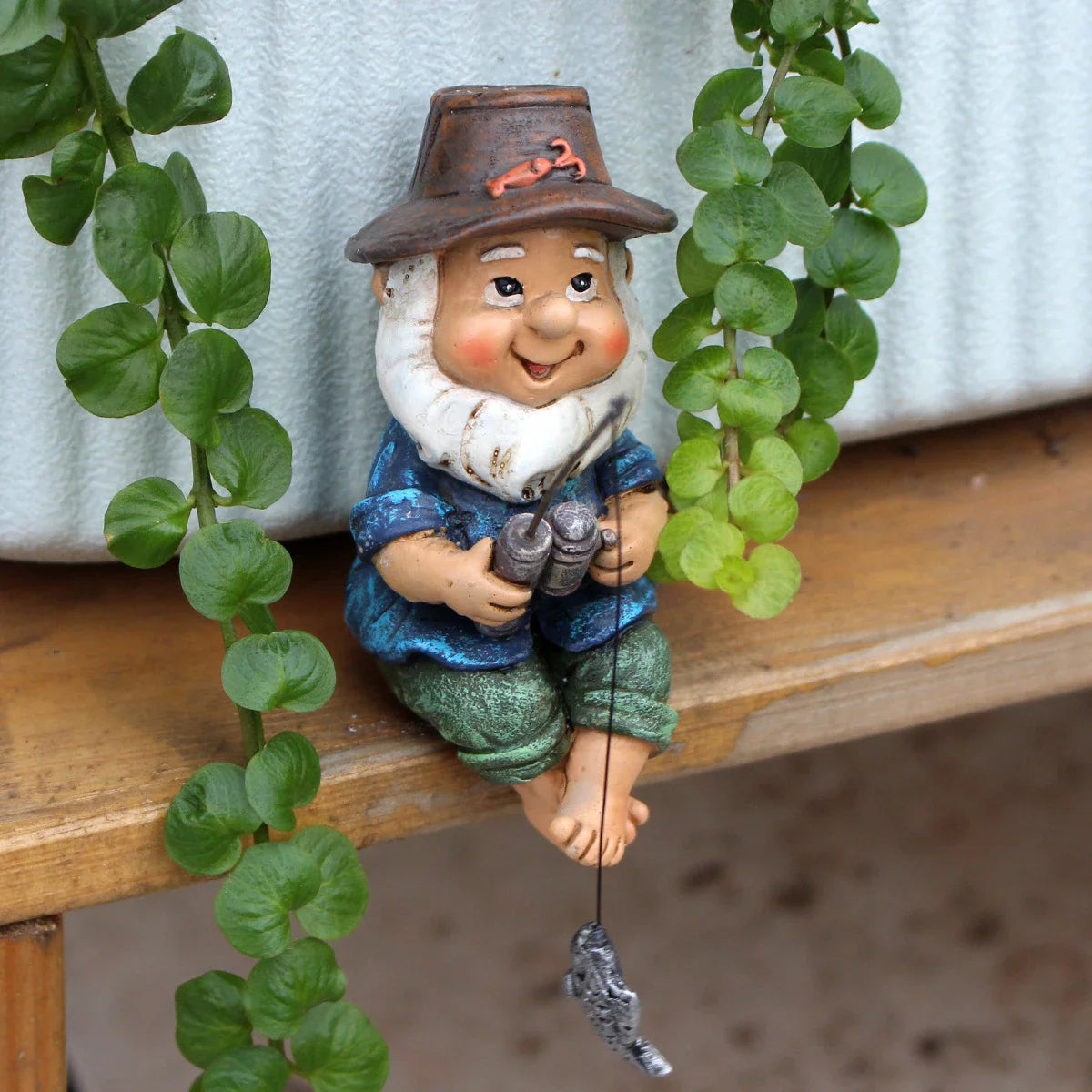 Thalia Disappearing Gnome Resin Figurine - Perfect for Desk and Table Decor