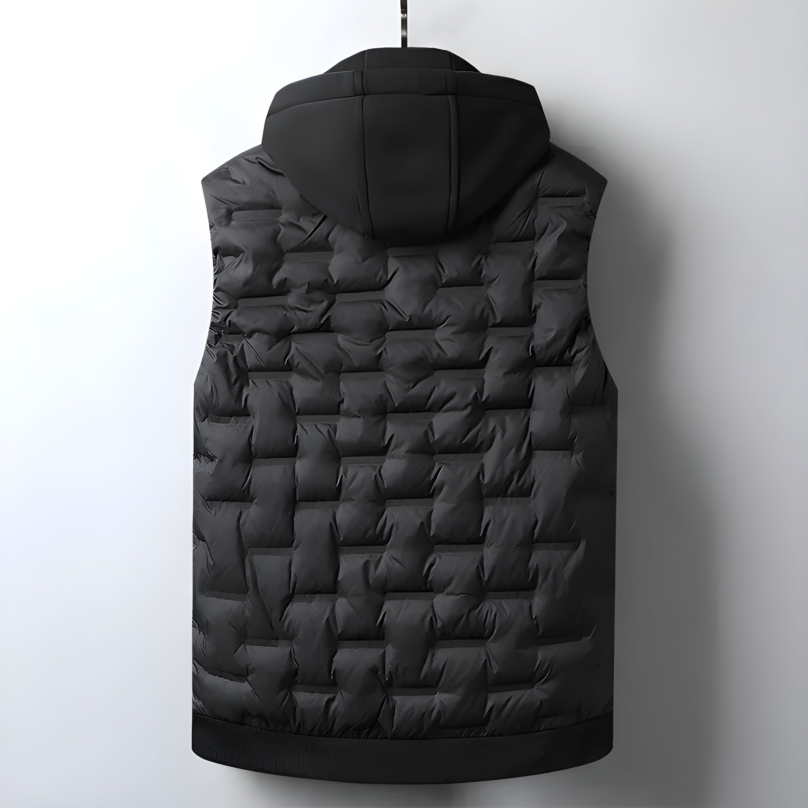 High-Insulation Thermo-Grid Hooded Vest Ultra-Comfortable