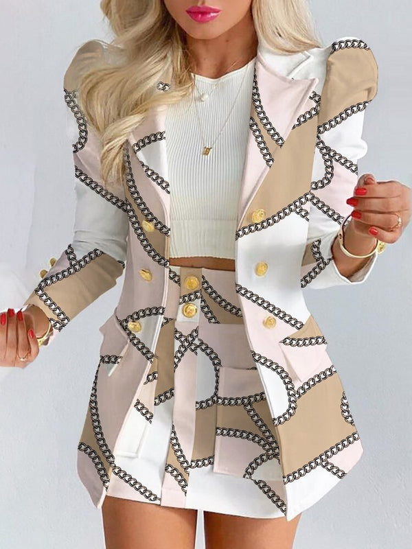 Bella Women's Elegant Blazer and Skirt Co-Ord Set for a Stylish Look