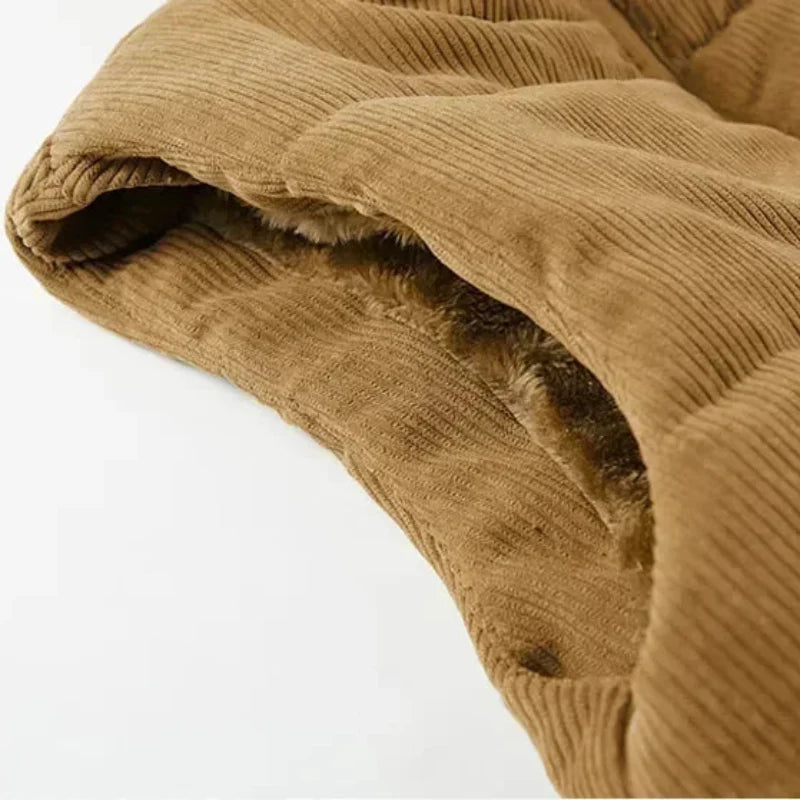 Elegant striped corduroy vest