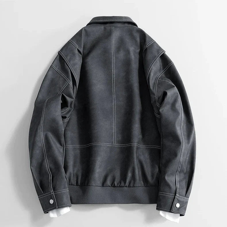 Stylish Genuine Leather Motorcycle Jacket for a Bold and Edgy Look