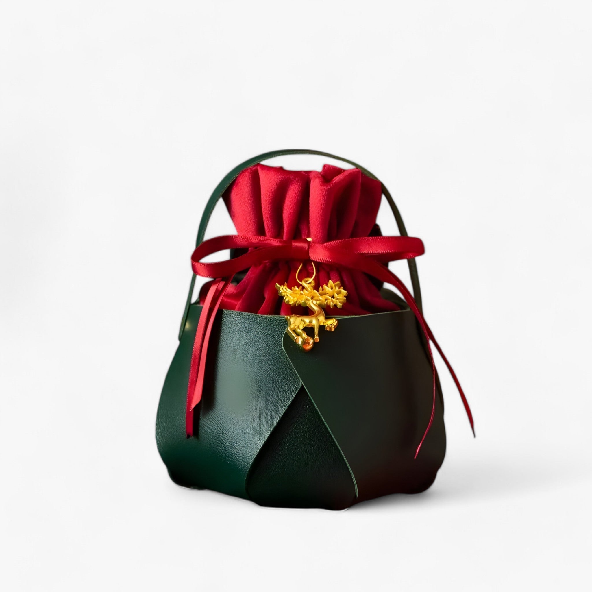 Layla | Apple-shaped bag - Elegant portable gift box for festive packaging