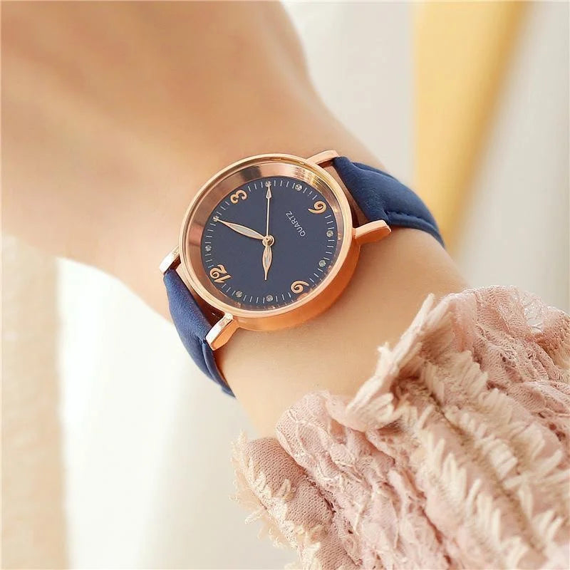 Elegant watch with a stylish leather strap