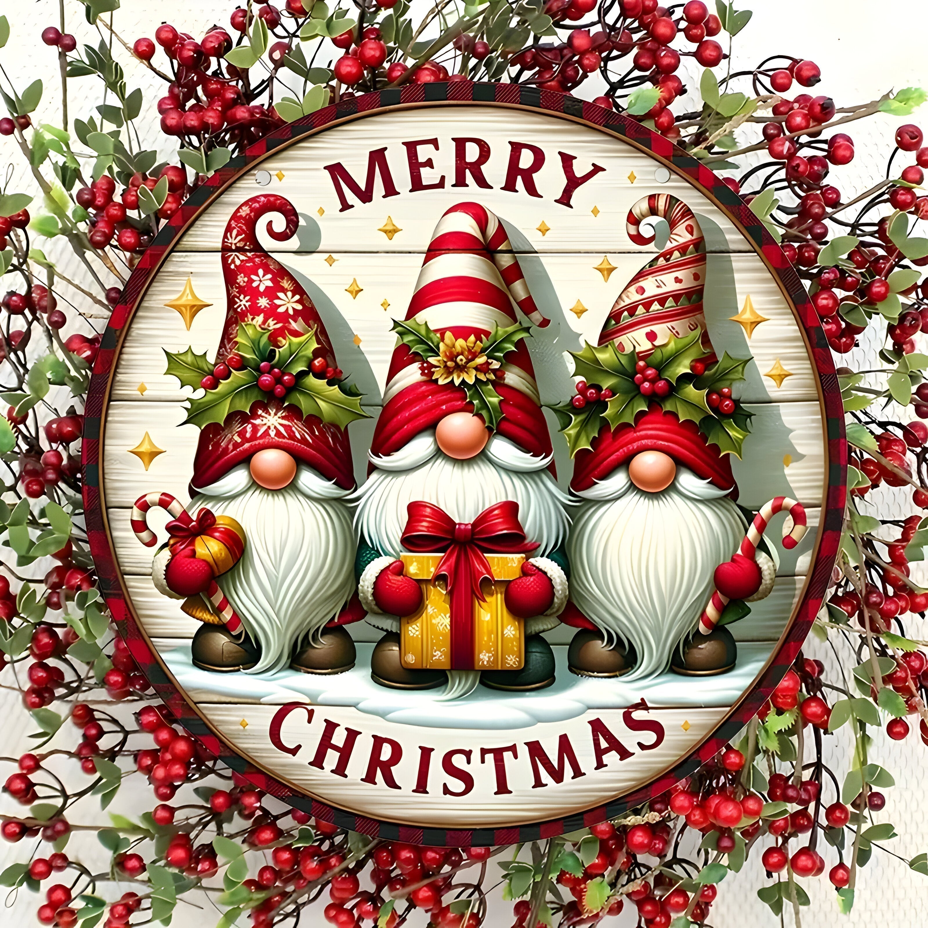 Festive Emily Decoration | Wooden Gnome Panel – Create a Magical and Imaginative Winter Home