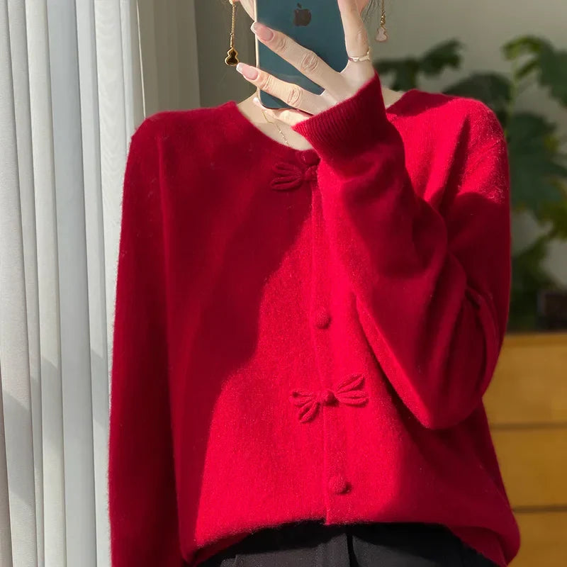 Chic Bow Cardigan - Effortless Elegance for Everyday Style