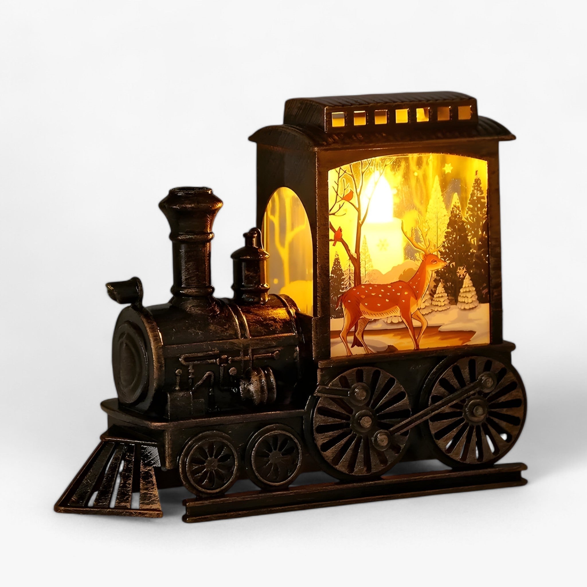 Vintage Train Lamps | Portable Battery-Operated Lights for Christmas and Festivities