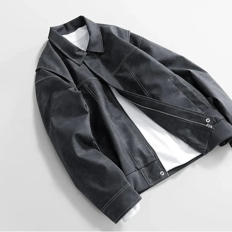 Stylish Genuine Leather Motorcycle Jacket for a Bold and Edgy Look