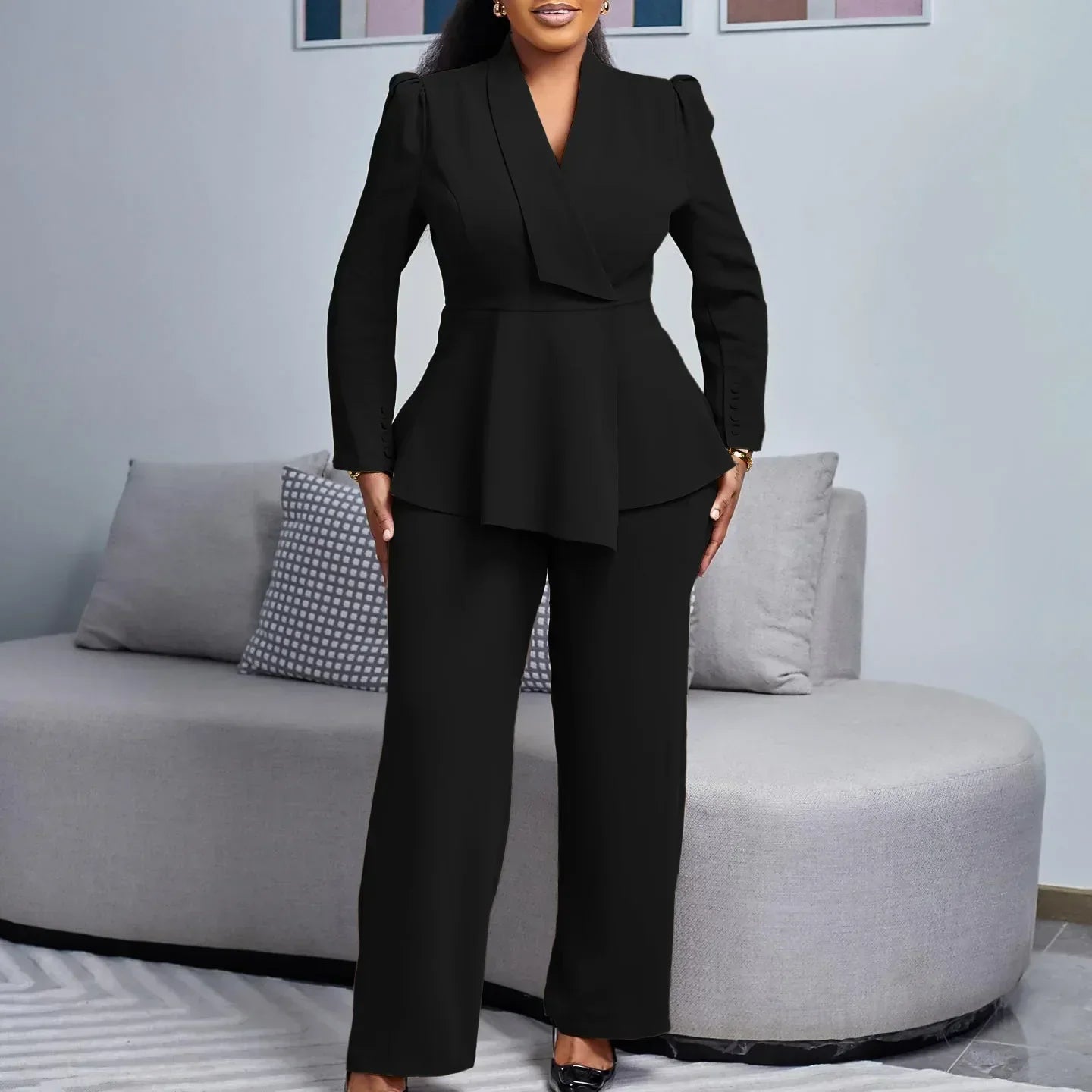 Kylie Elegant Women's Suit with Custom Tailored Long Blazer for a Stylish Appearance