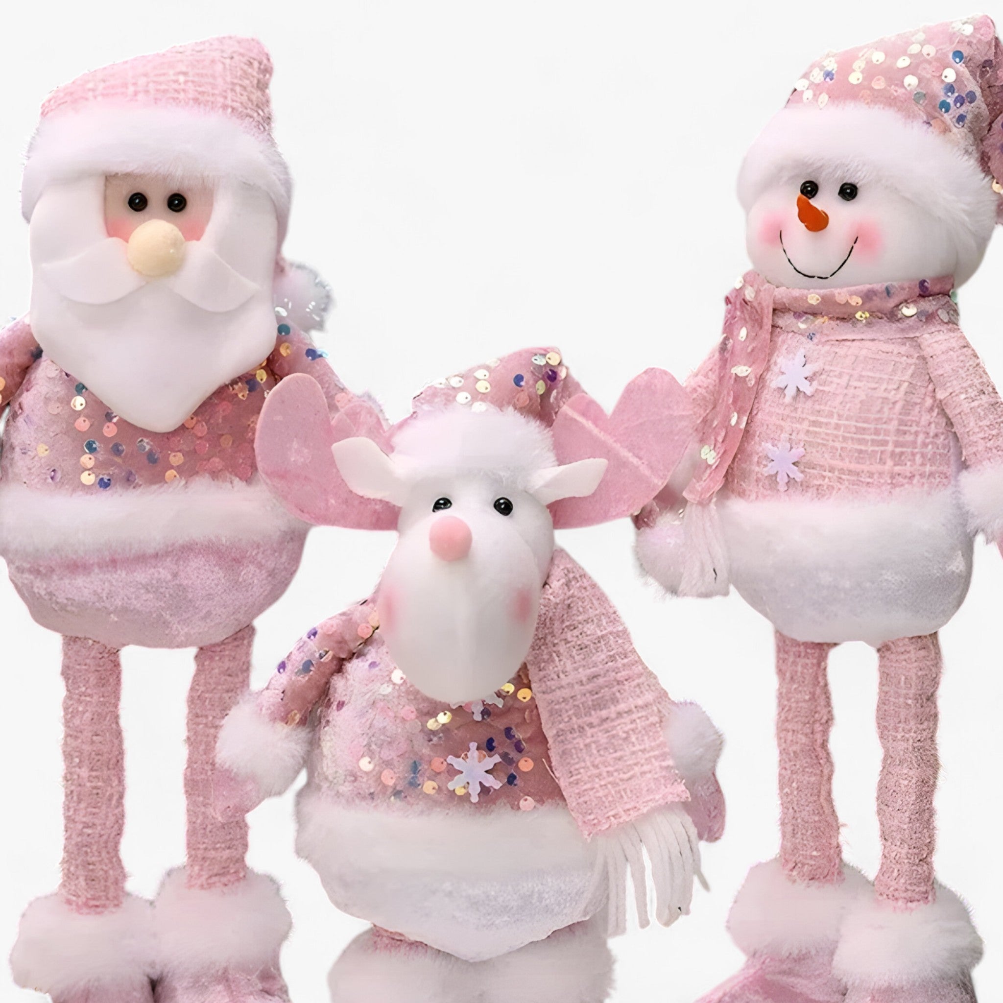 Magisk Winter Atmosphere | Christmas Decoration with Snowman in Old Pink – Add Charm and Coziness to Your Home