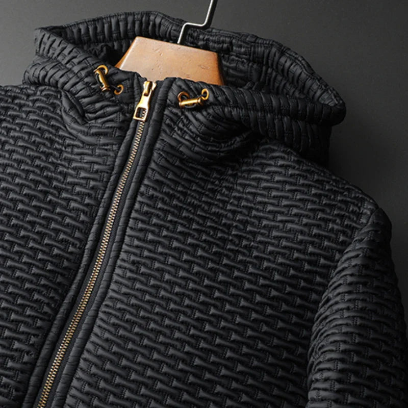 Stylish Black Micro-Quilted Jacket
