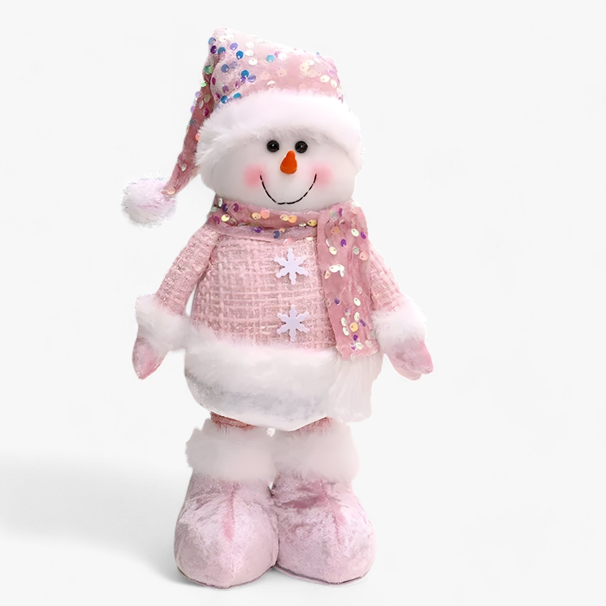 Magisk Winter Atmosphere | Christmas Decoration with Snowman in Old Pink – Add Charm and Coziness to Your Home