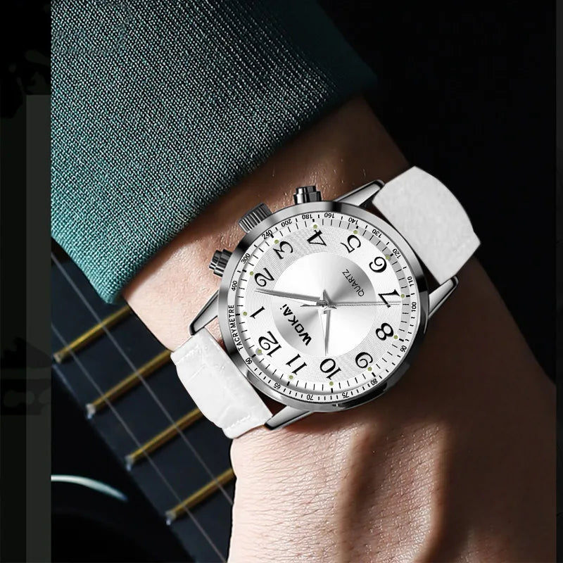 Casual white sports watch for an elegant and comfortable style