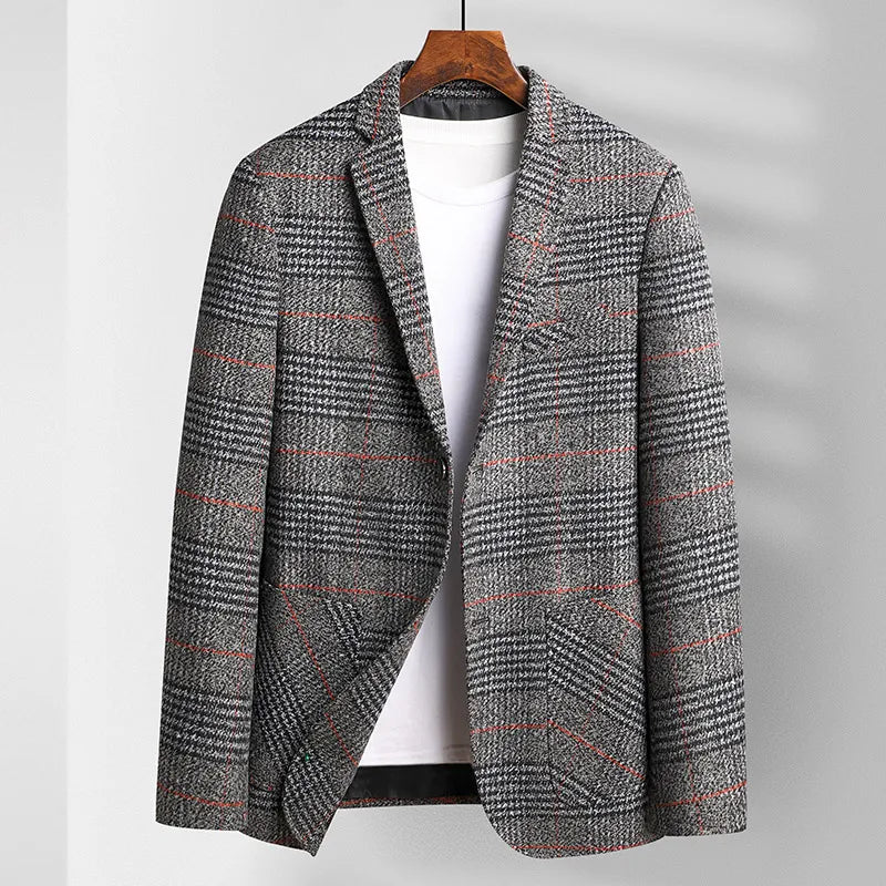 Giovanni men's checkered sports jacket for a stylish appearance