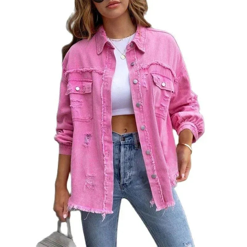 Stylish oversized denim jacket for women for a comfortable and trendy look