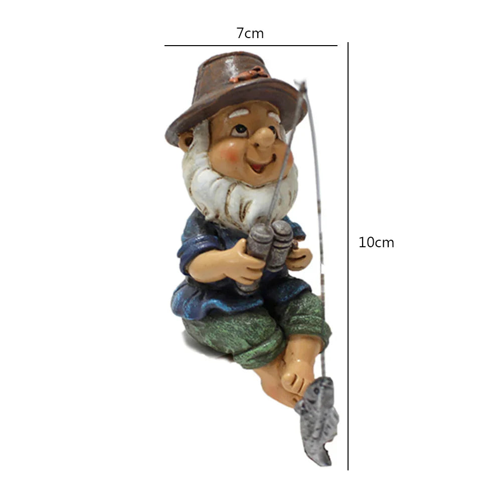 Irisia - Waterproof Fish Gnome Garden Statue for an Enchanting Outdoor Garden Decoration