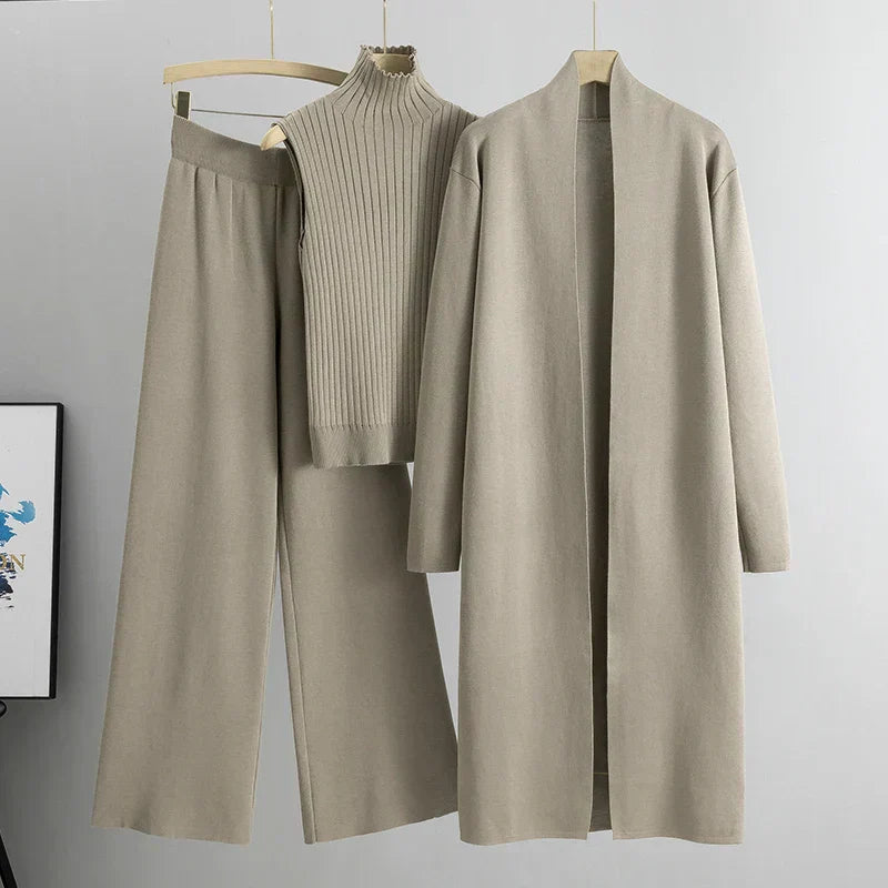 Jessica | Three-Piece Women's Cardigan and Pants Set