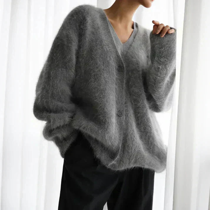 Luxe Fuzzy Mohair Cardigan