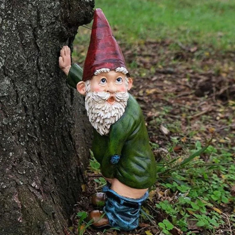 Casta - Creative Gnome Figurine Made of Resin with Elegant White Beard