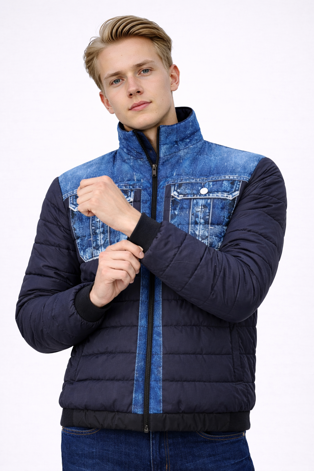 Double-Layer Classic Denim Jacket