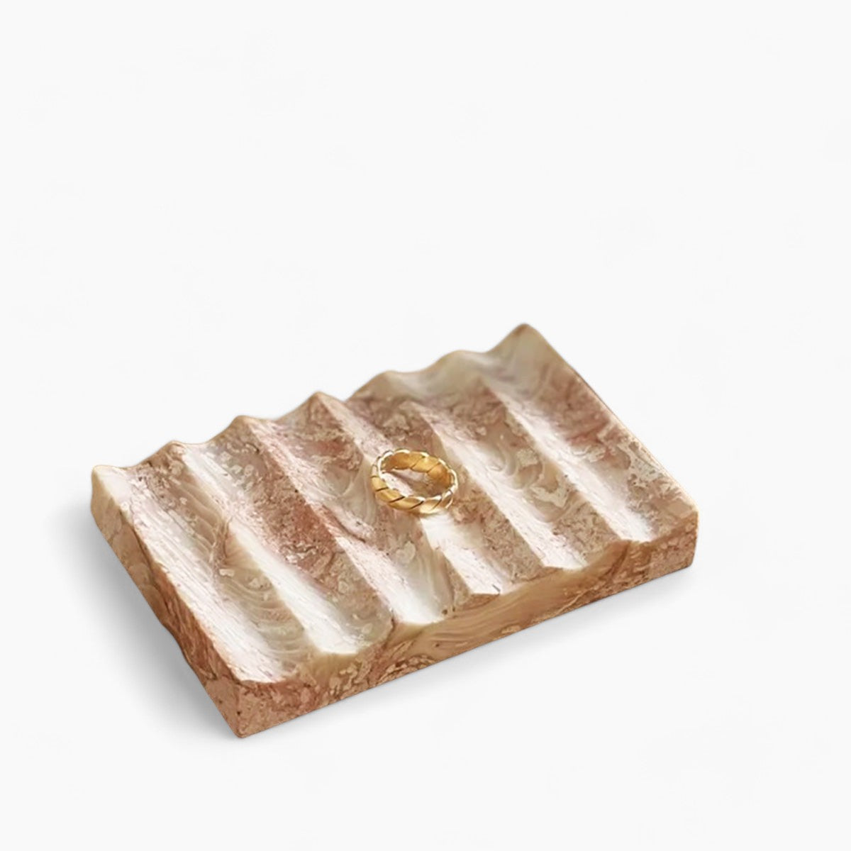 Elegant Cannelé Stone Plateau | Refined Natural Stone Design for a Sophisticated Interior Decoration