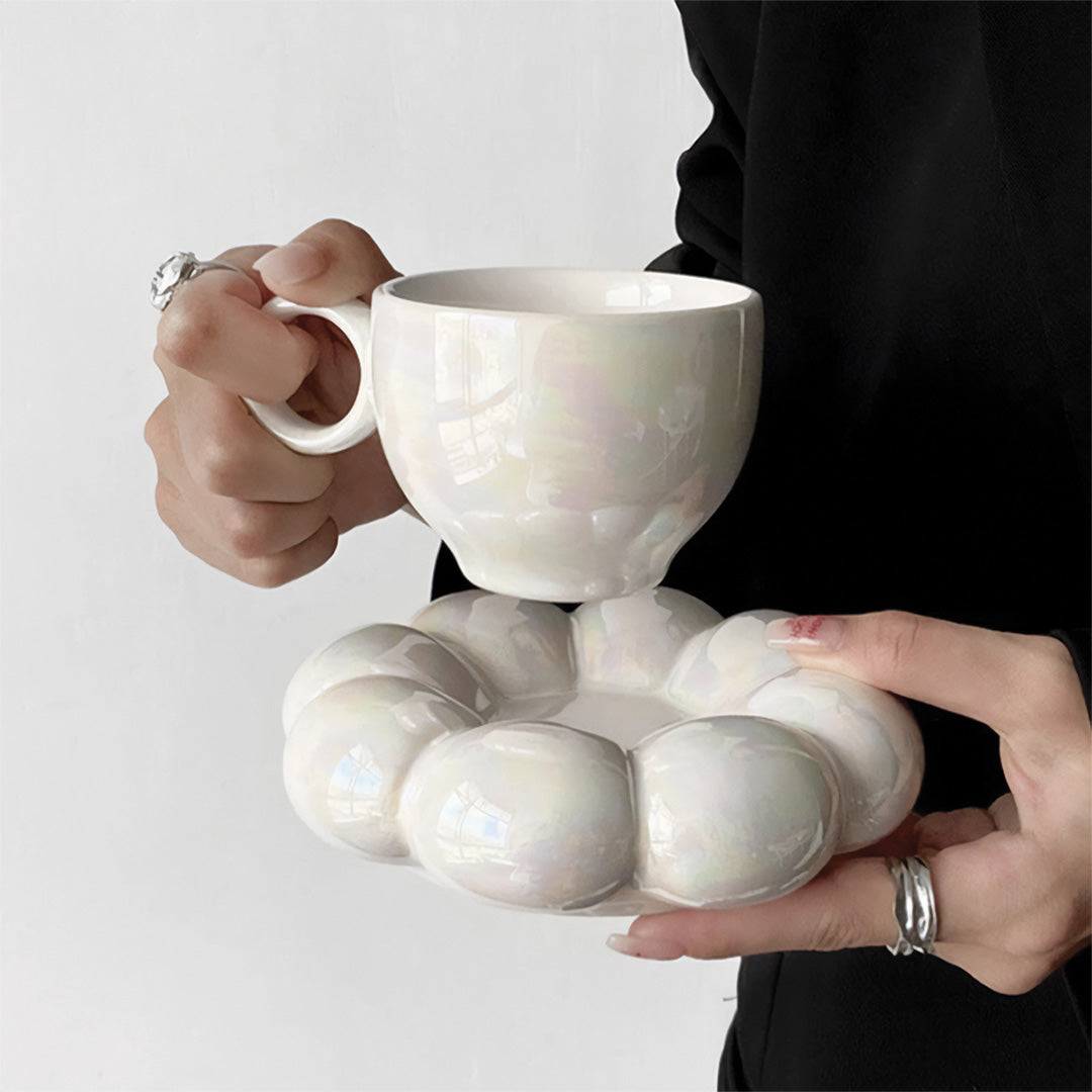 Elegant Sunflower Mug with Floral Pattern Perfect for a Beautiful Breakfast