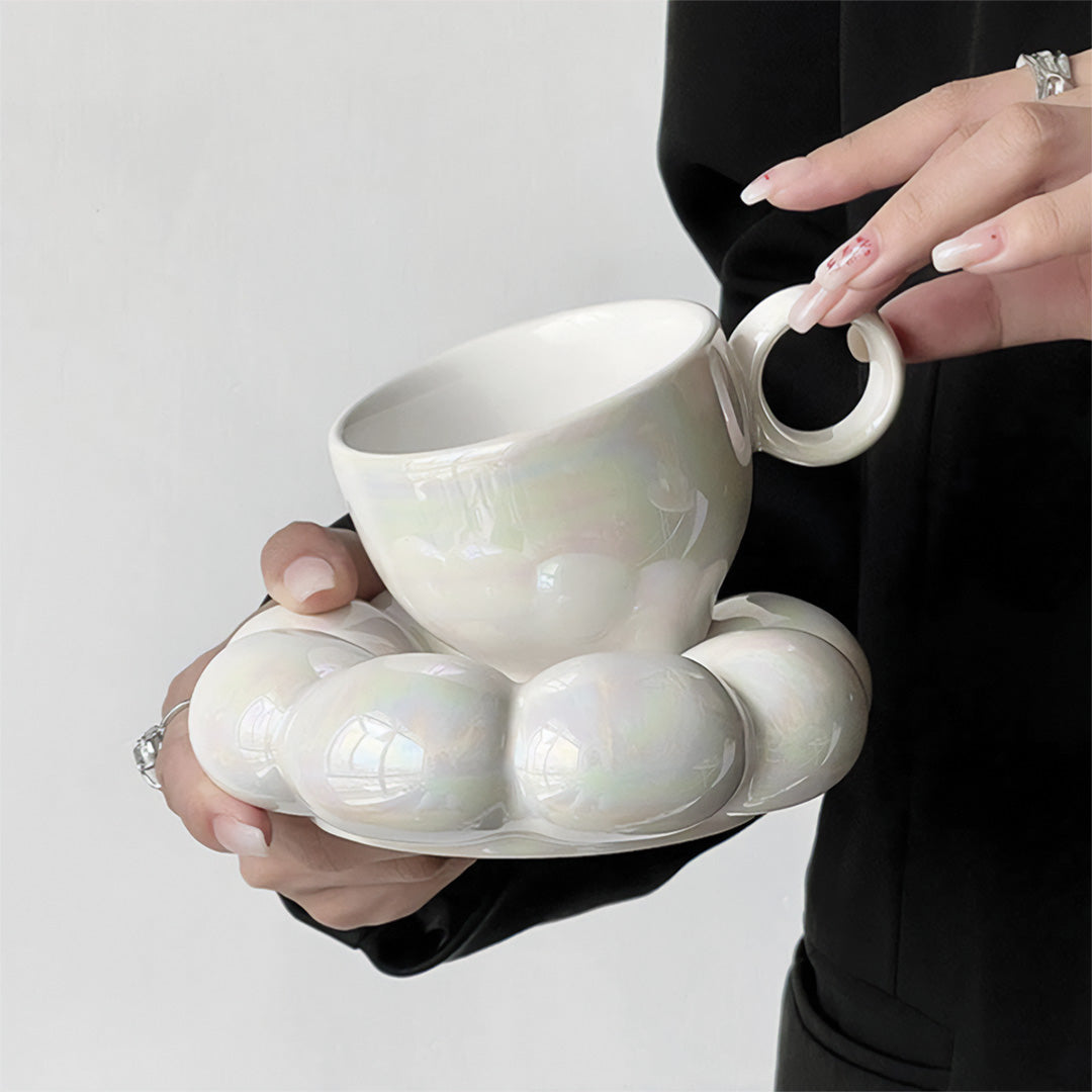 Elegant Sunflower Mug with Floral Pattern Perfect for a Beautiful Breakfast