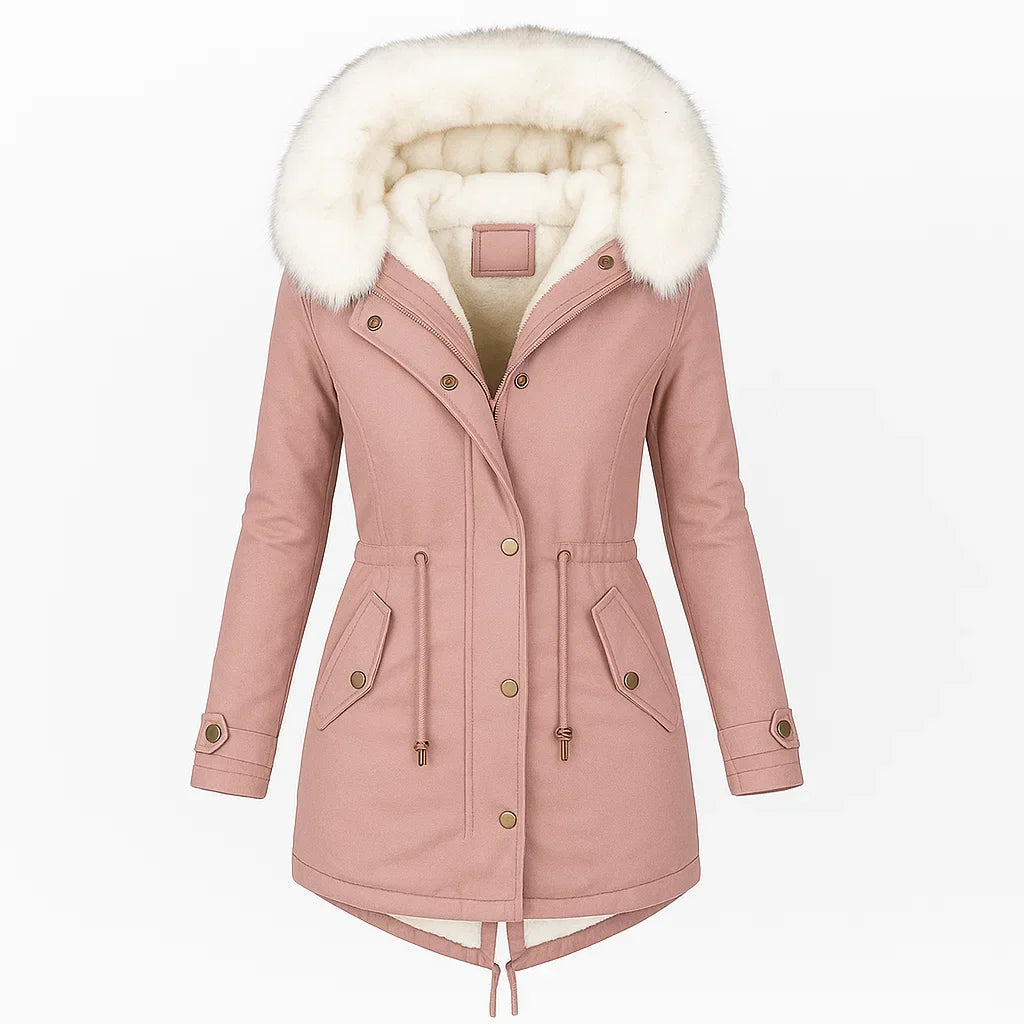 Aurora | Luxurious Pink Winter Coat for an Elegant, Cozy Winter Look