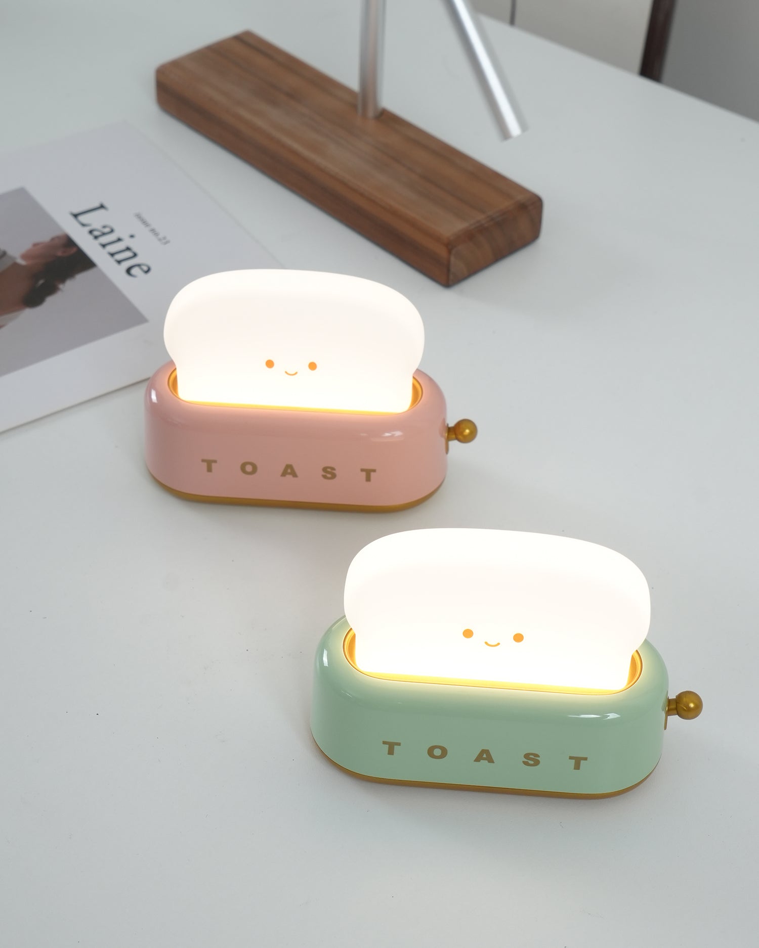 Modern Toaster Design Table Lamp with Built-in Battery