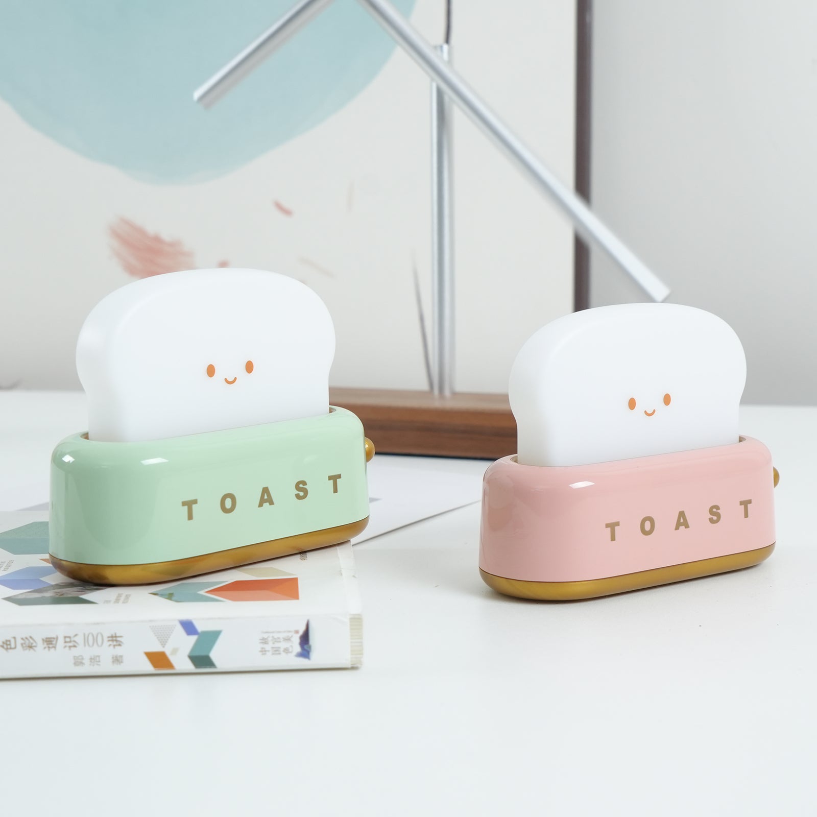 Modern Toaster Design Table Lamp with Built-in Battery
