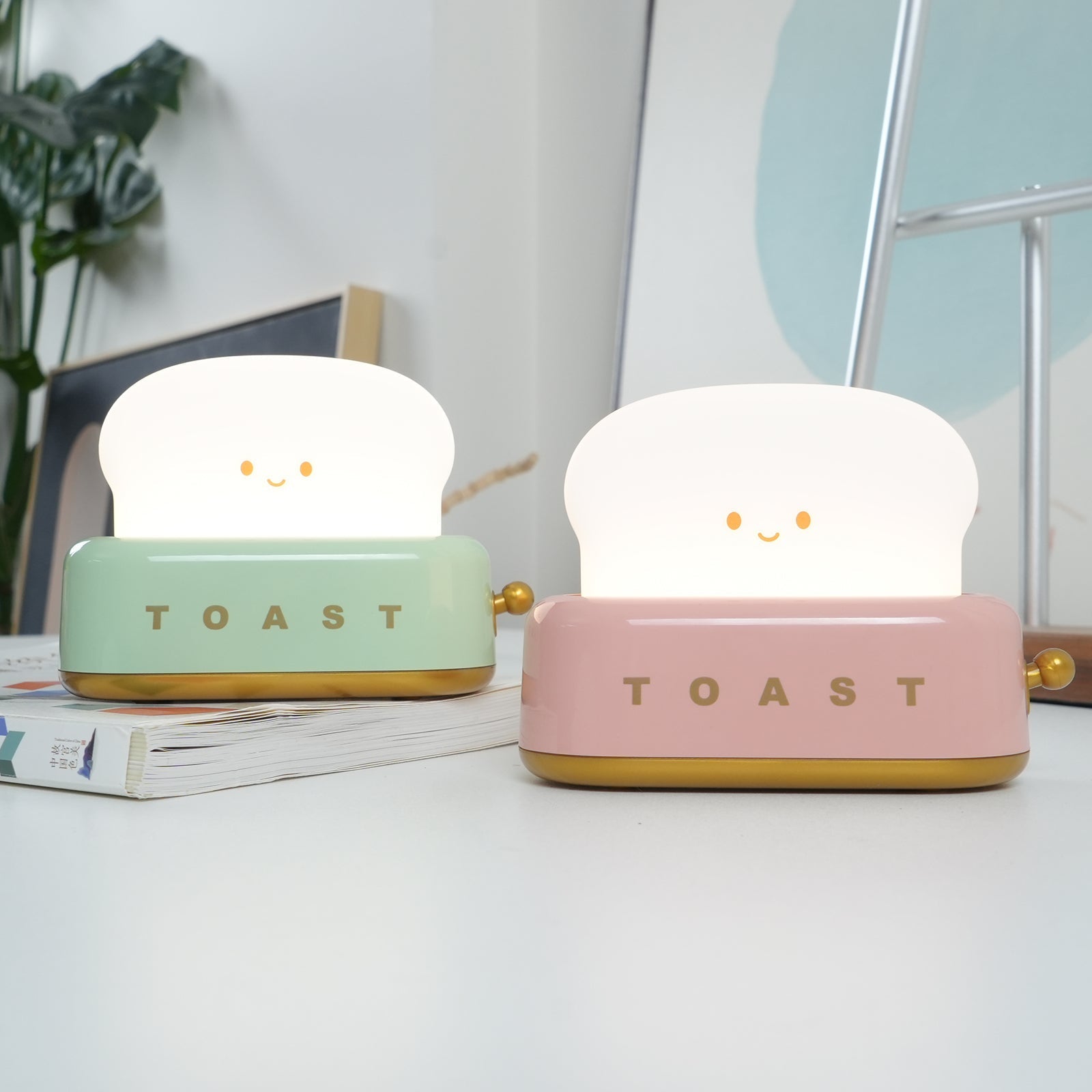 Modern Toaster Design Table Lamp with Built-in Battery