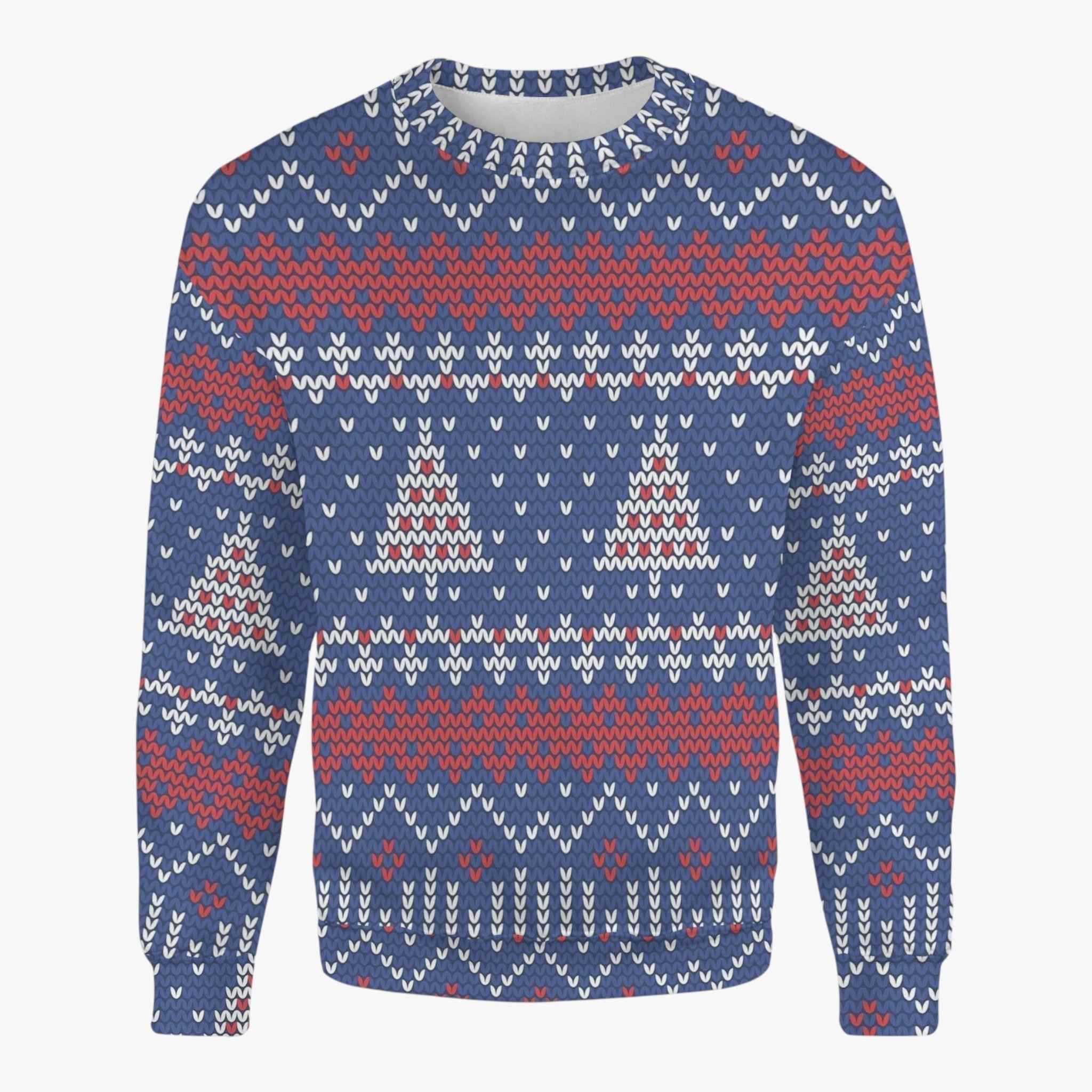 Unisex Comfortable Casual Sweater with Snow-covered Motifs – Ideal for Cozy Winter Style