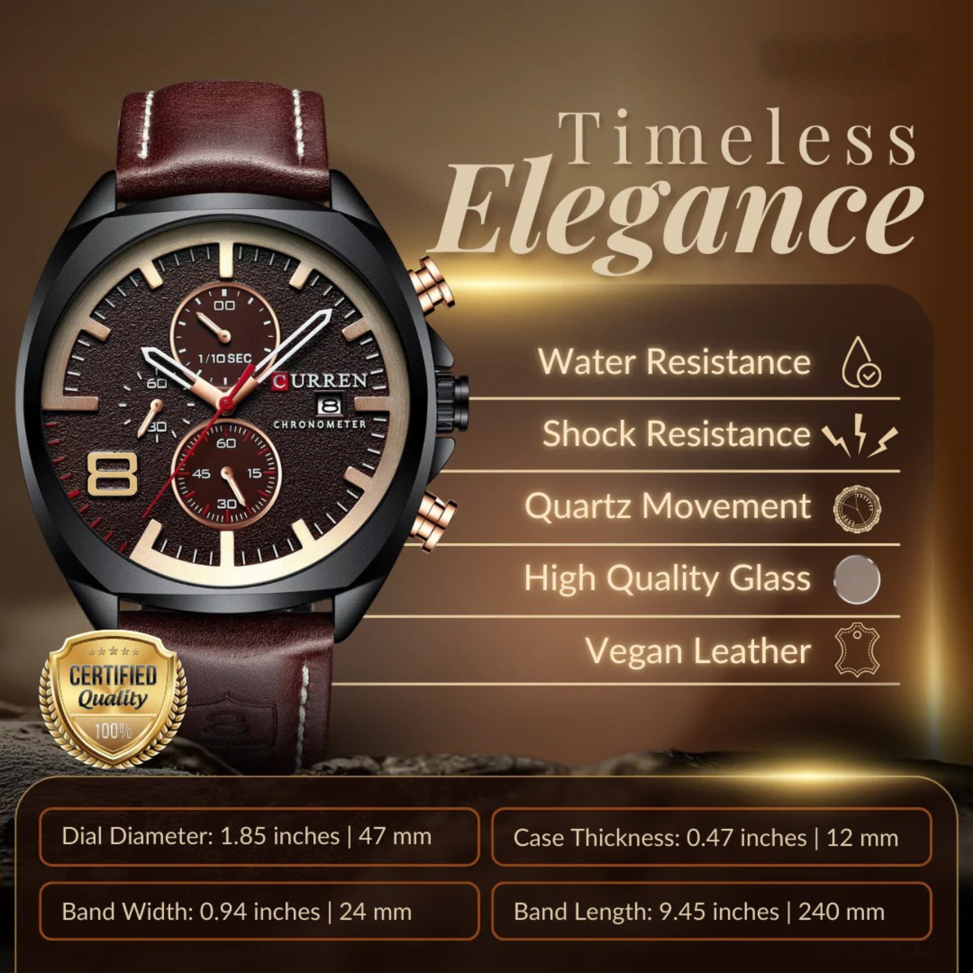 Classic Military Sports Chronograph Watch