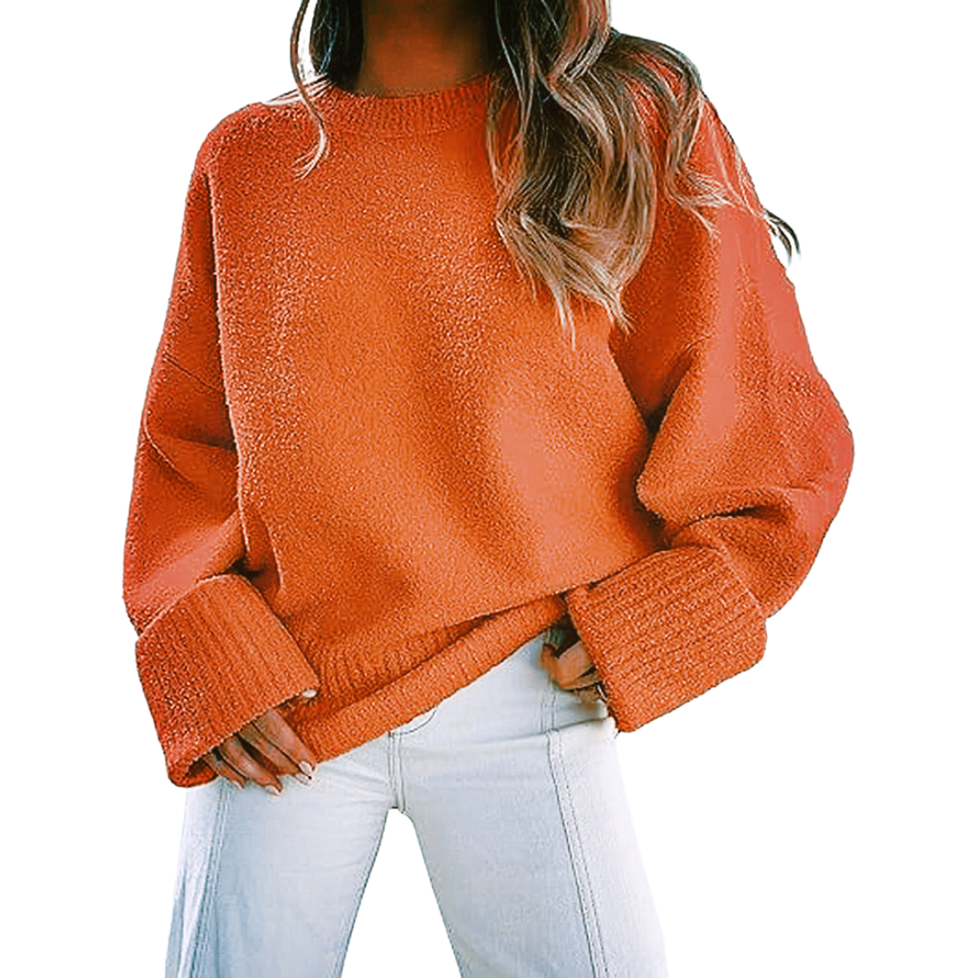 Ultra-Cozy Oversized Fuzzy Knit Pullover Sweater