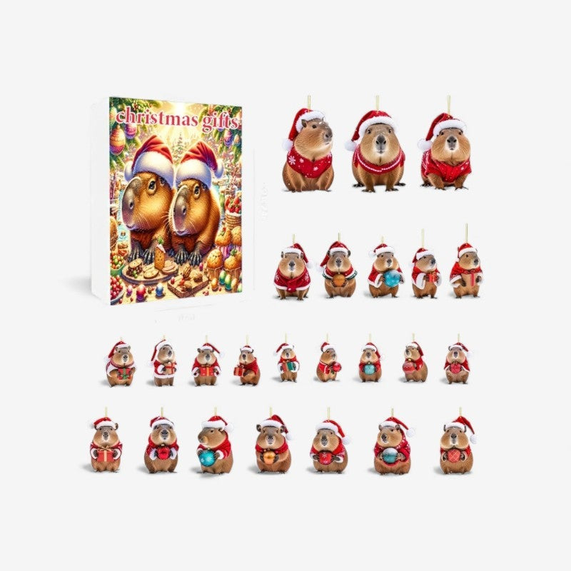 ChillPaws Capybara Advent Calendar - Fun and Cozy Gift Box for Christmas