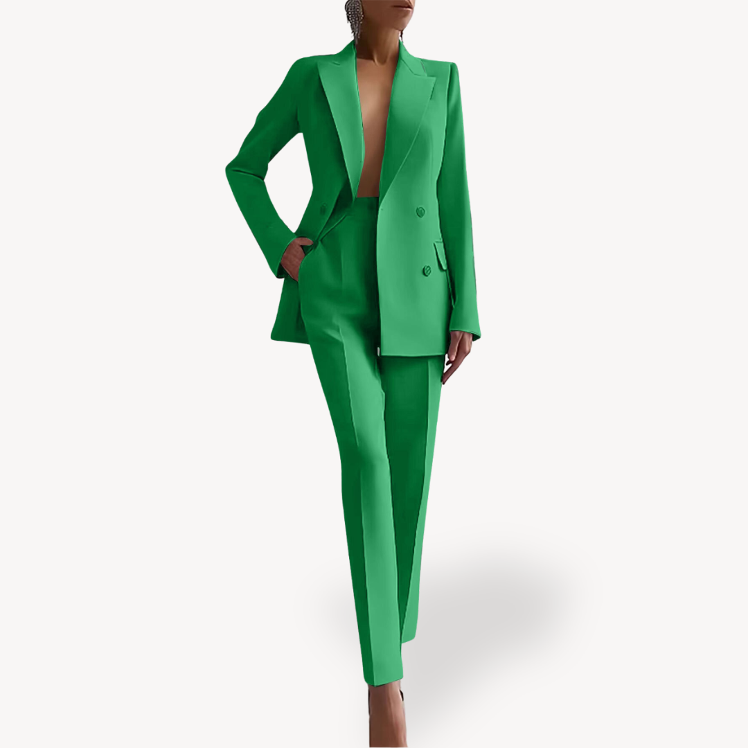 Ella | Elegant professional women's suit set with long blazer