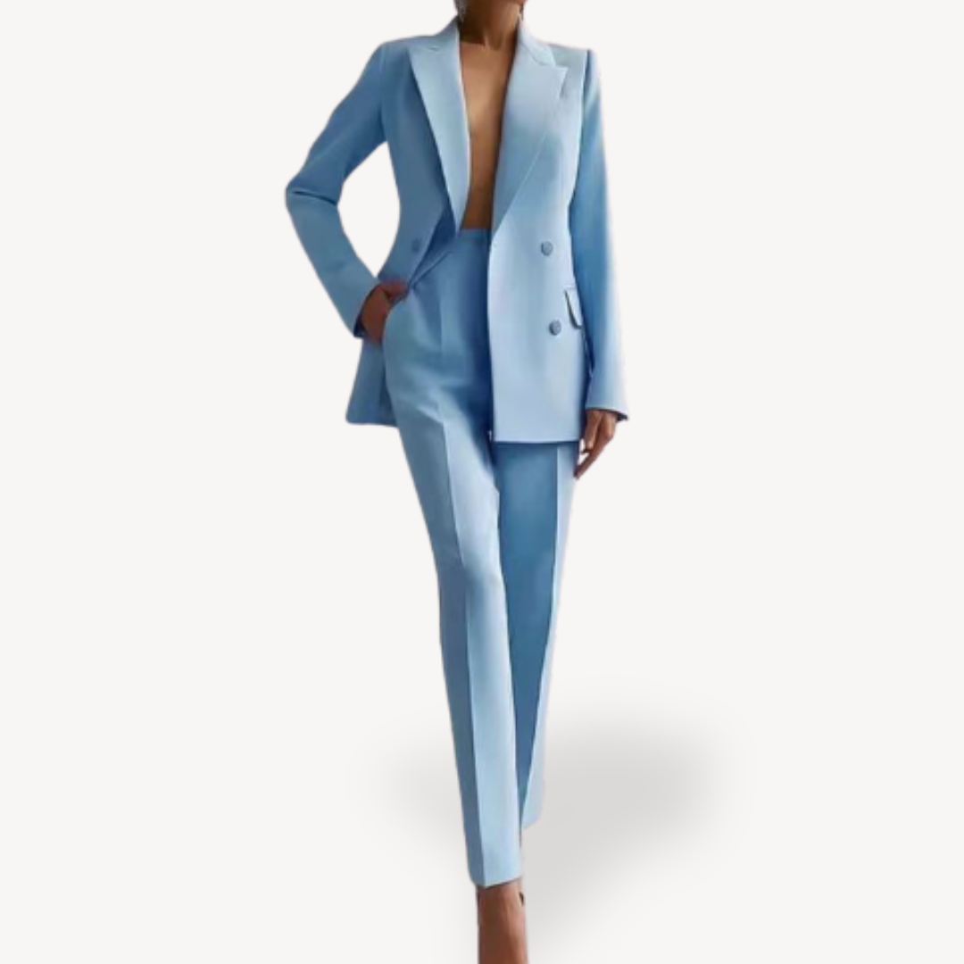 Ella | Elegant professional women's suit set with long blazer
