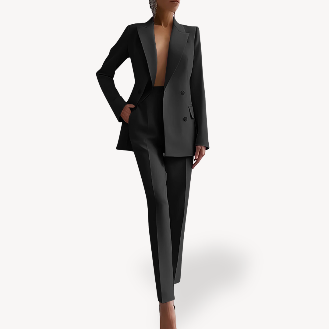Ella | Elegant professional women's suit set with long blazer