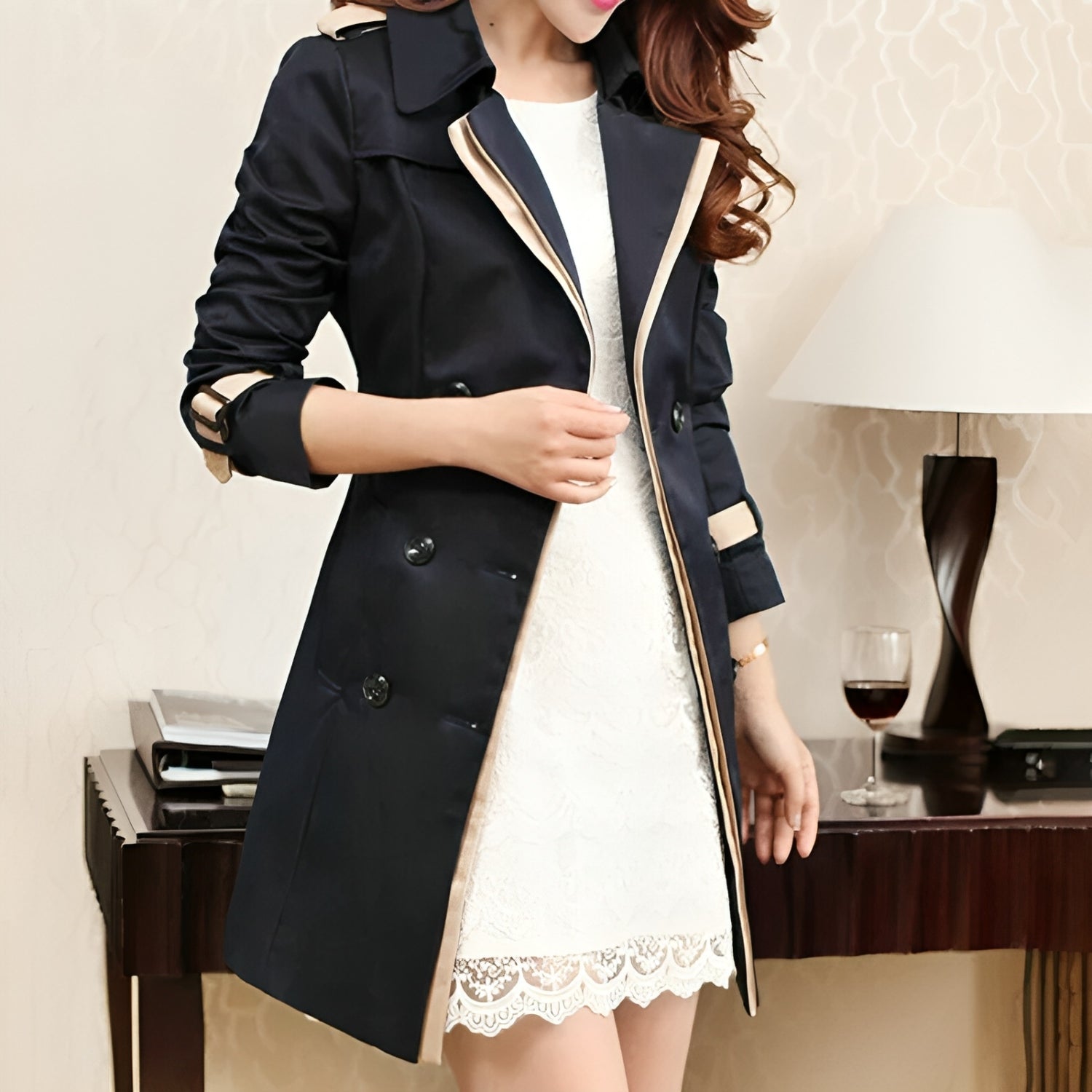 Georgina | Elegant warm trench coat for a sophisticated style