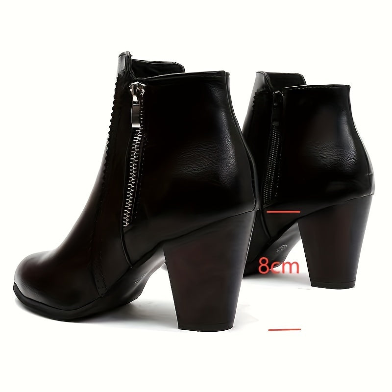 ZOFIE – High-heeled ankle boots with side zipper for an elegant and trendy look