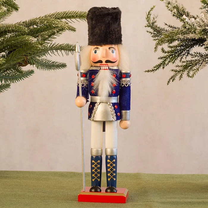 NutcrackerJoy - Playful Wooden Nutcracker Soldier Figurine for Festive Christmas Cheer