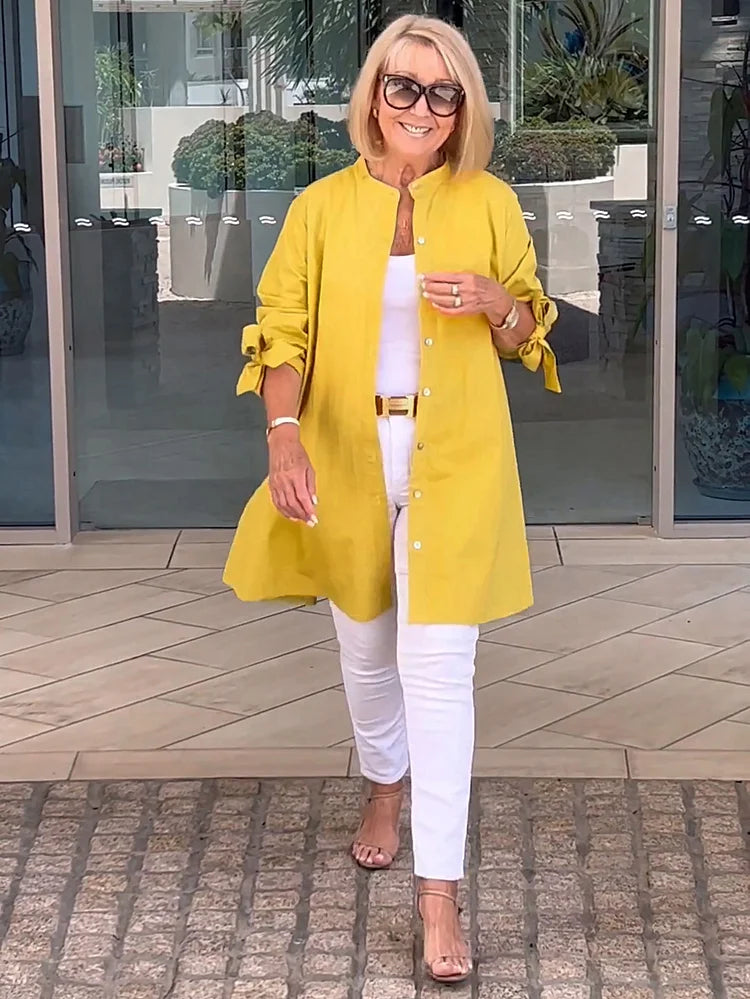 Two-Piece Fluid and Flattering Set with Bow Detail