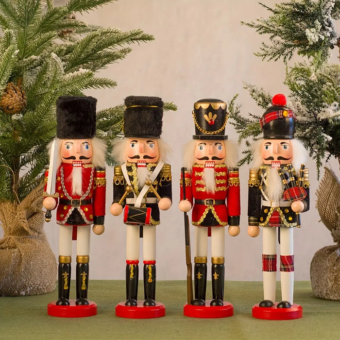 NutcrackerJoy - Playful Wooden Nutcracker Soldier Figurine for Festive Christmas Cheer