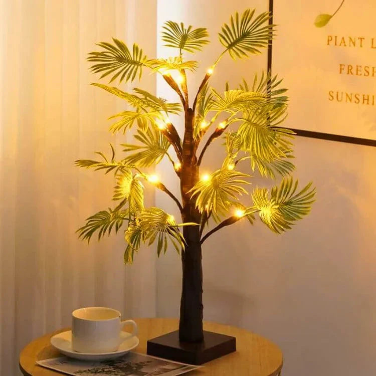 Festive LED Palm Leaf Lights for Enchanting Christmas Decoration