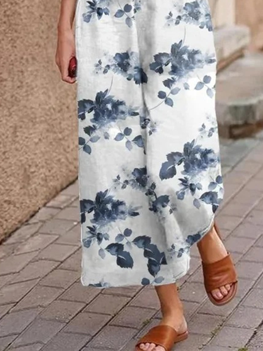 Loose Women Two-Piece Set Printed for a Casual and Elegant Style