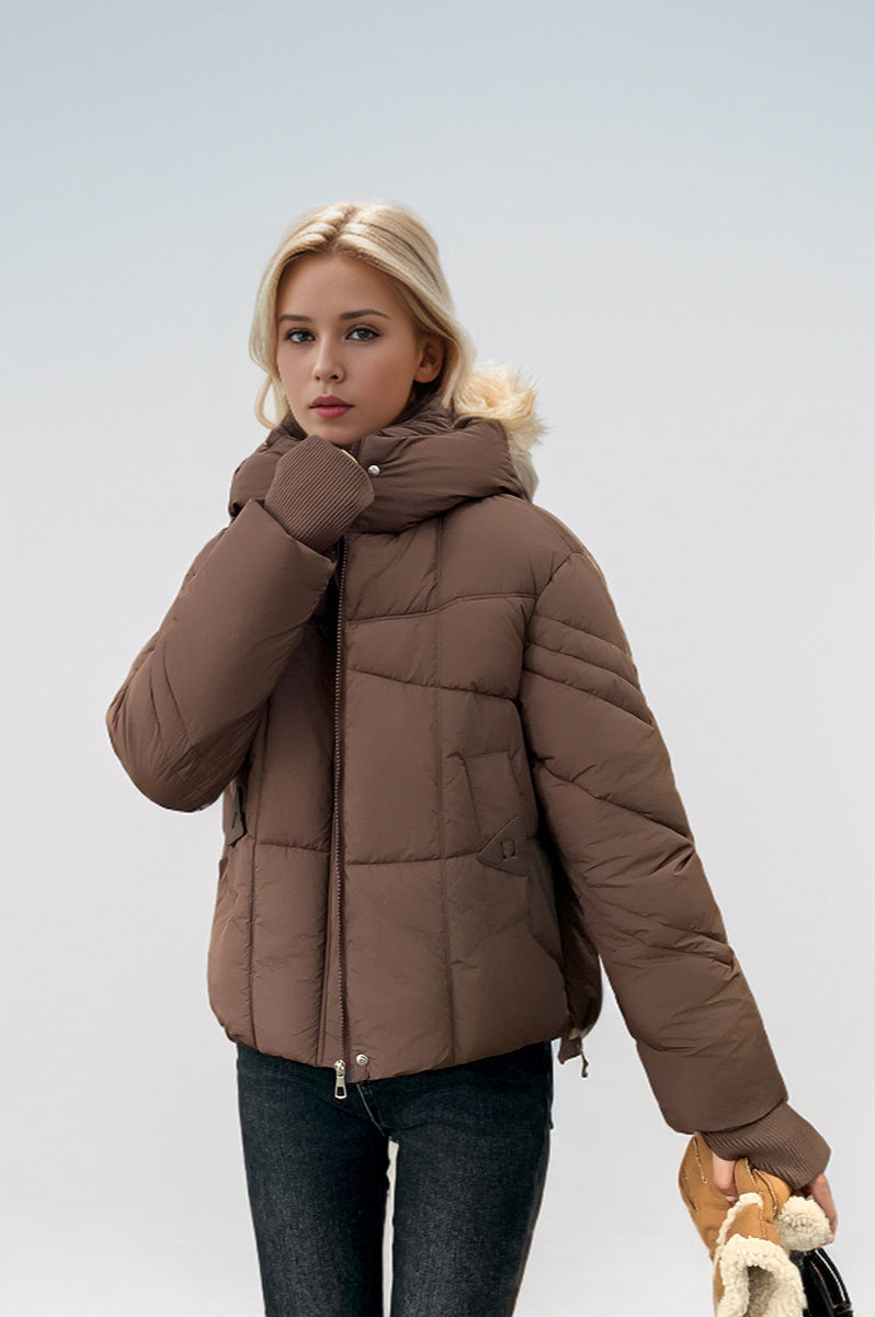 Short Puffer Down Coat - Lightweight and Warm Essential for Cold Weather
