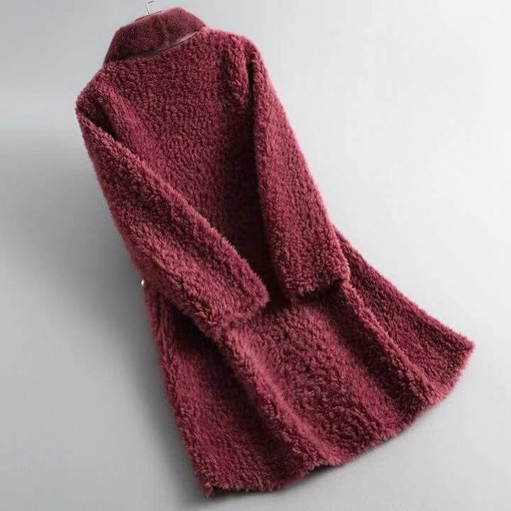 Victoria Couture Luxurious Shearling Coat for Stylish Comfort