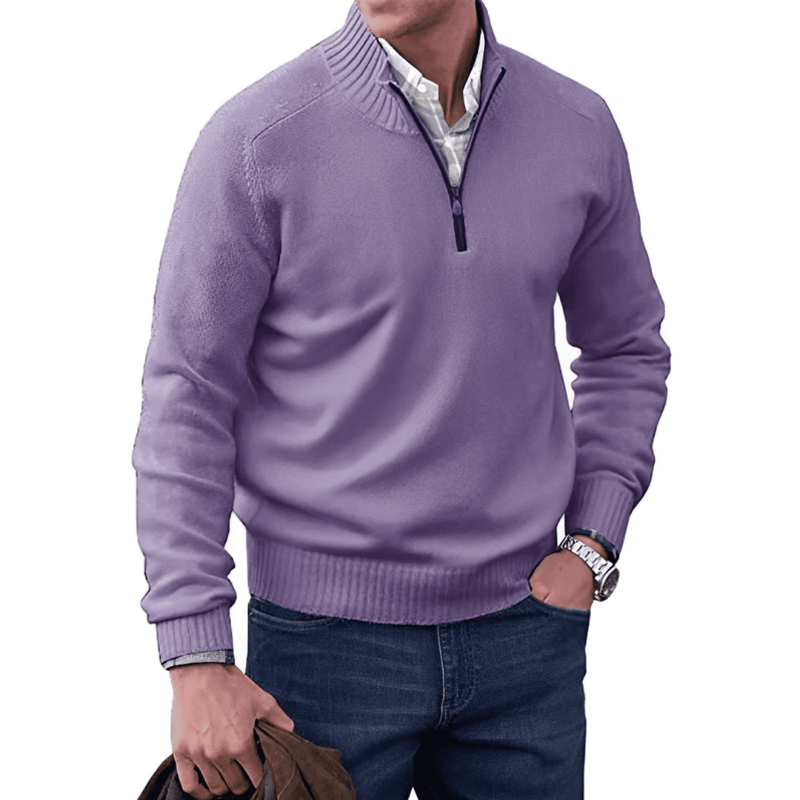 Bastian - Elegant Cashmere Zip-Up Sweater for a Stylish Look