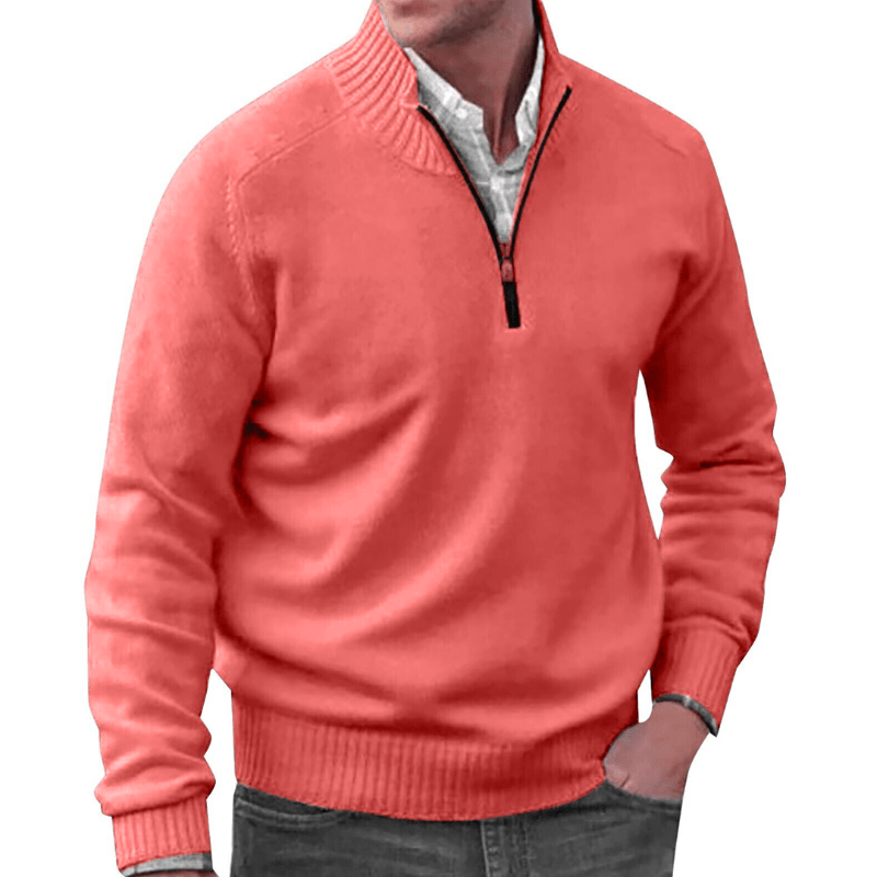 Bastian - Elegant Cashmere Zip-Up Sweater for a Stylish Look